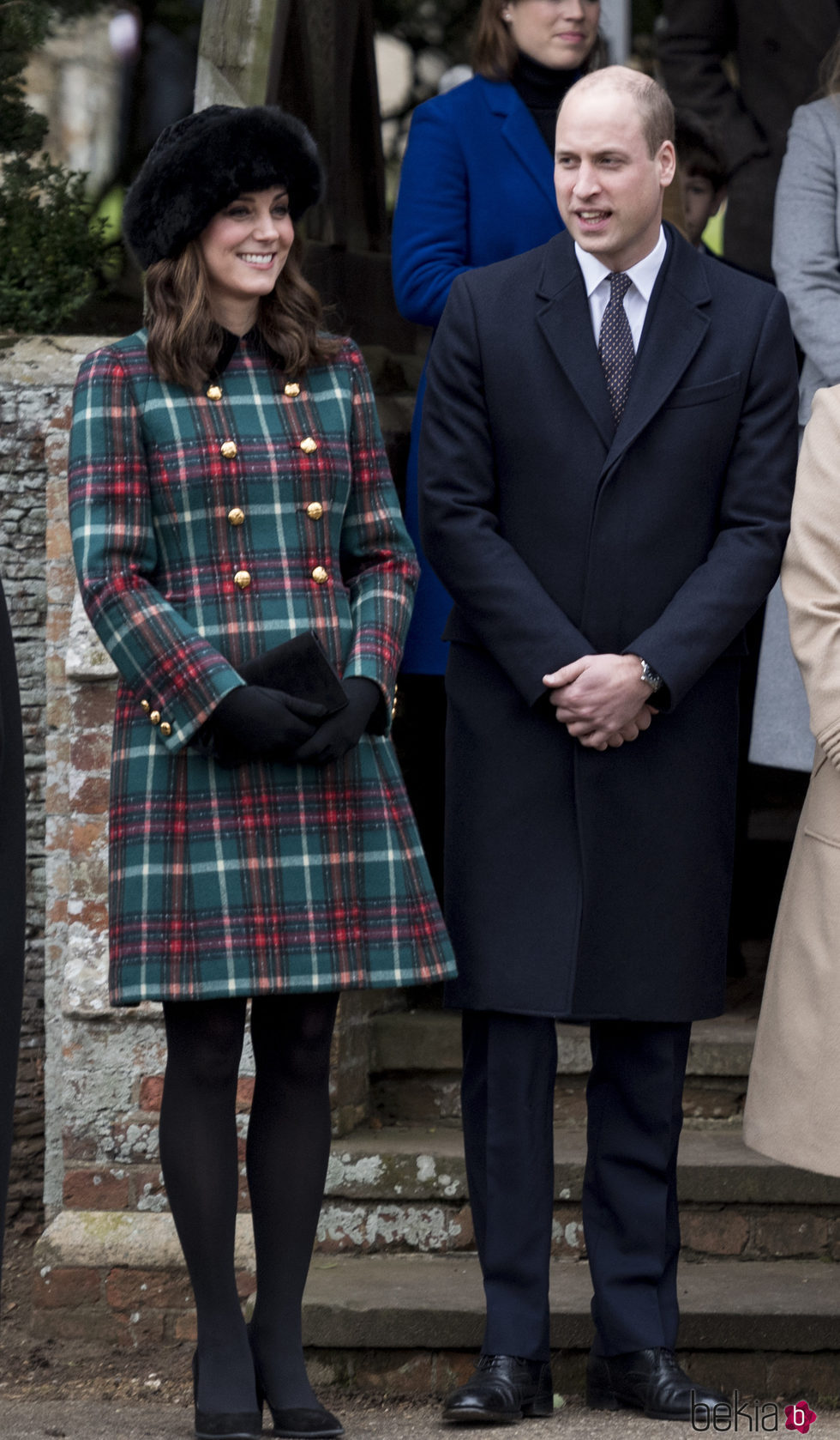 El Príncipe Guillermo y Kate Middleton en la Misa de Navidad 2017 en Sandringham