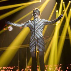 Amaia durante su actuación en la Gala 9 de 'OT 2017'