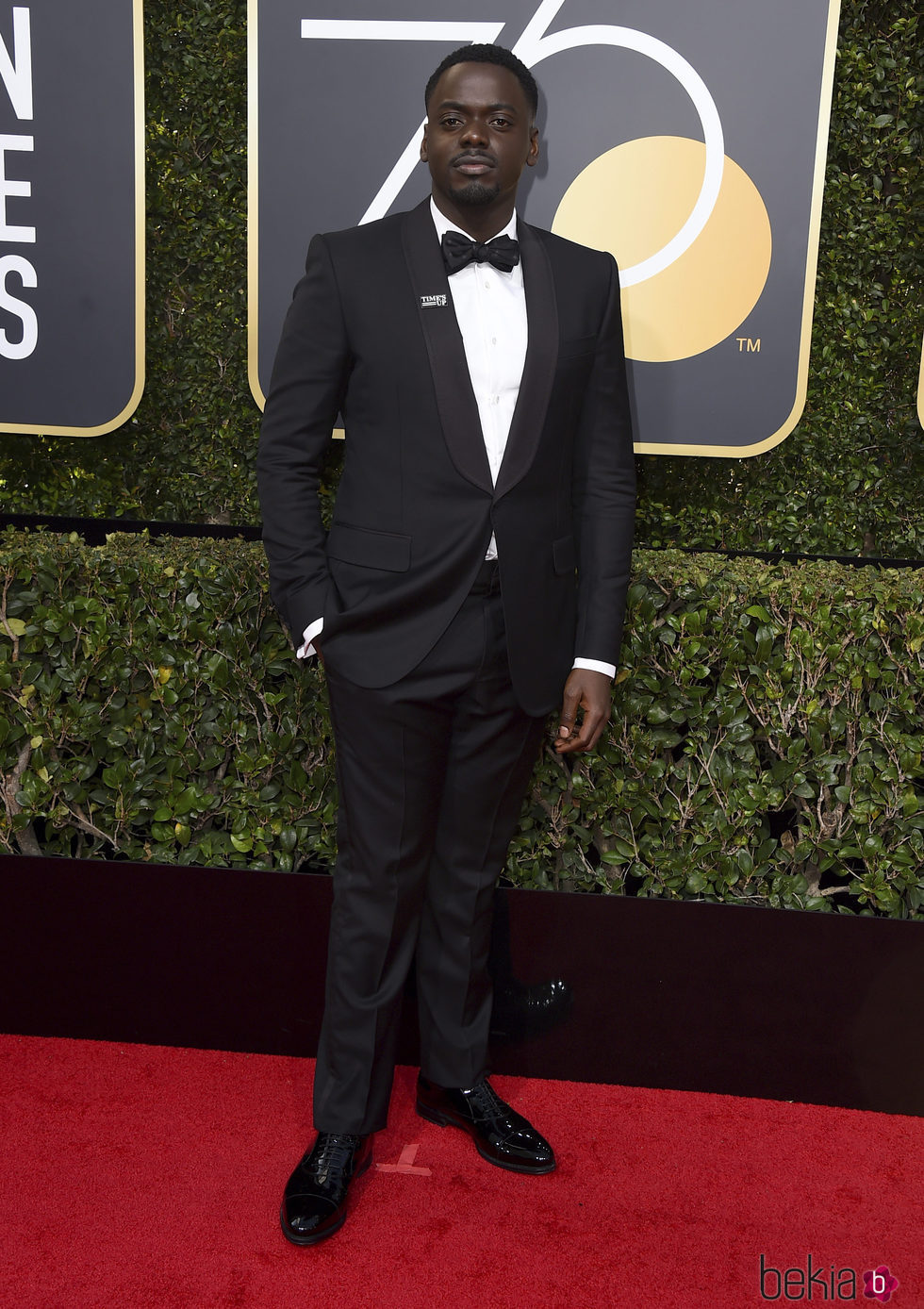 Daniel Kaluuya en la alfombra roja de los Globos de Oro 2018