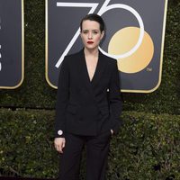 Claire Foy en la alfombra roja de los Globos de Oro 2018