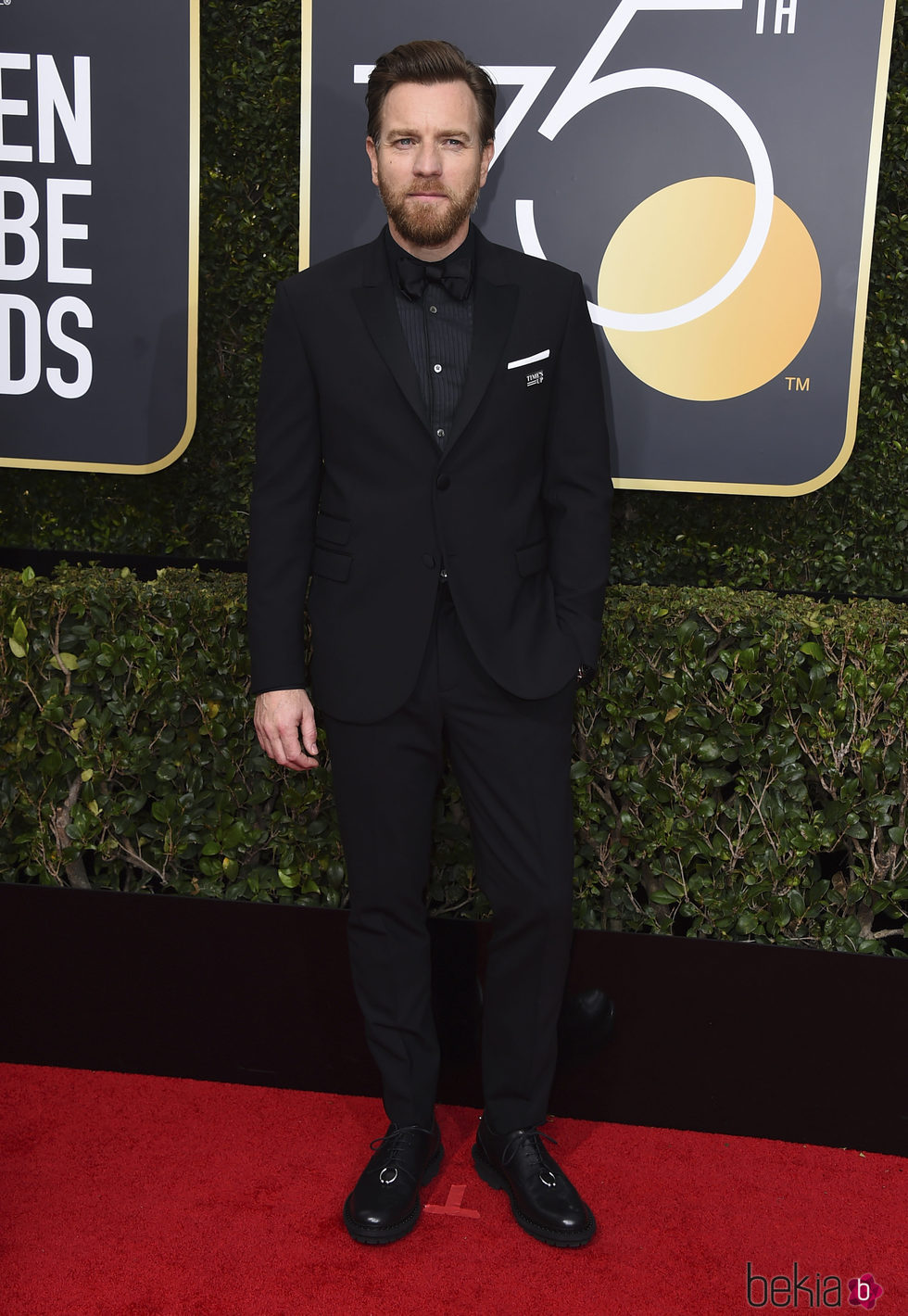 Ewan McGregor en al alfombra roja de los Globos de Oro 2018