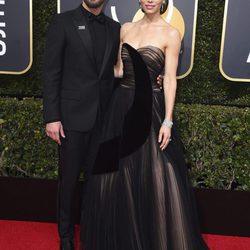 Justin Timberlake y Jessica Biel en la alfombra roja de los Globos de Oro 2018