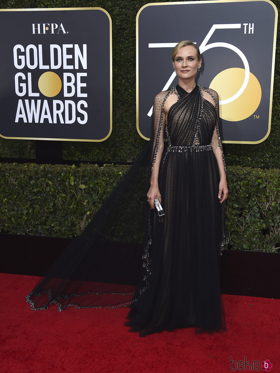 Diane Kruger en la alfombra roja de los Globos de Oro 2018