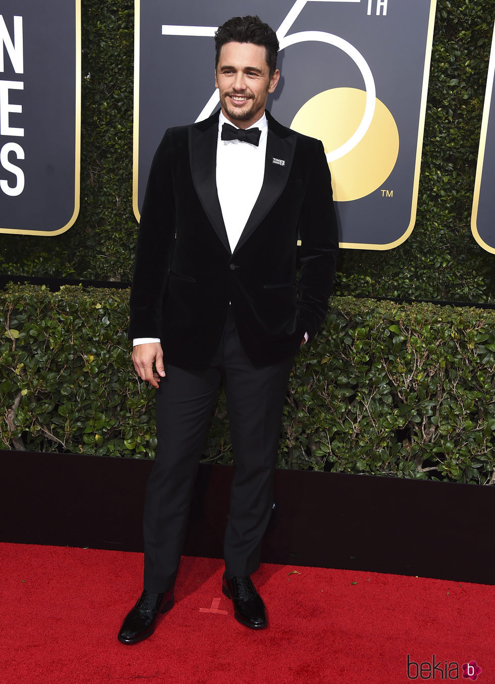 James Franco en la alfombra roja de los Globos de Oro 2018