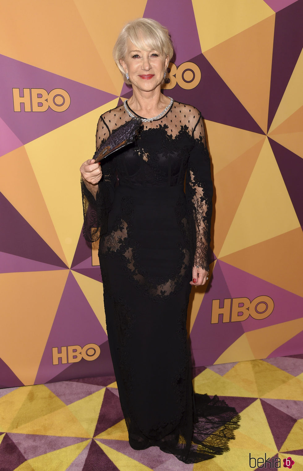 Helen Mirren en la fiesta HBO tras los Globos de Oro 2018