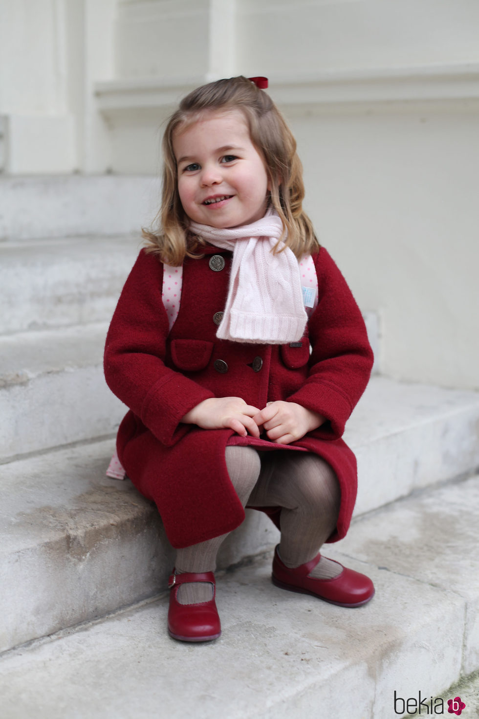 La Princesa Carlota en su primer día de guardería