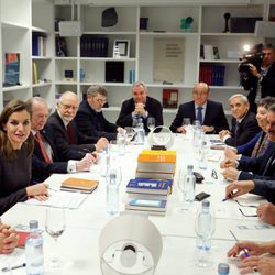 La Reina Letizia durante su reunión con el Consejo Asesor de Fundéu