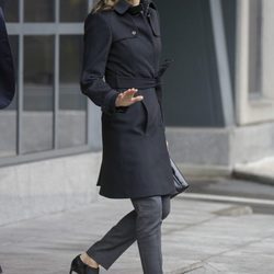 La Reina Letizia a la salida de su reunión con el Consejo Asesor de Fundéu