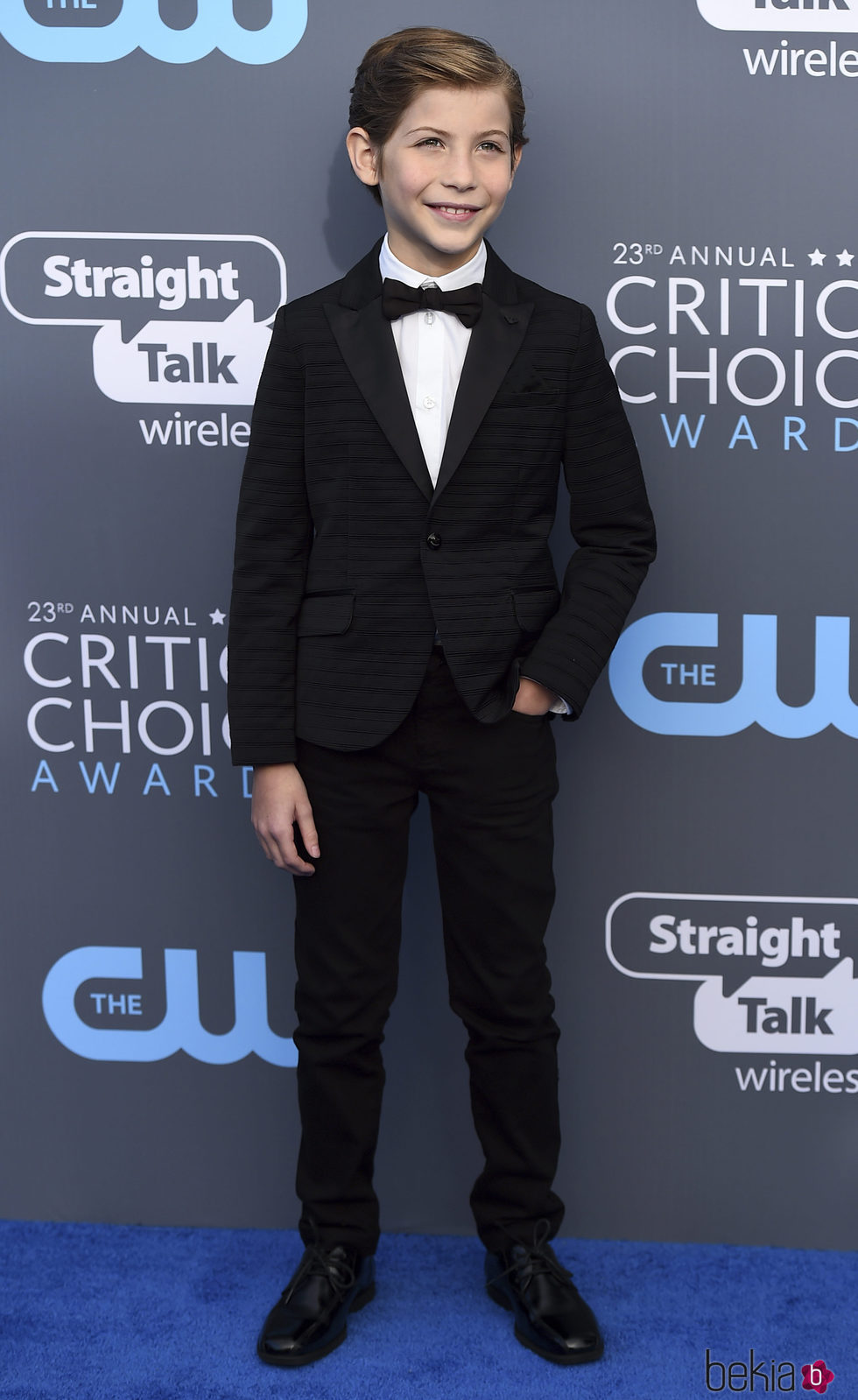 Jacob Tremblay en la alfombra roja de los Critics' Choice Awards 2018