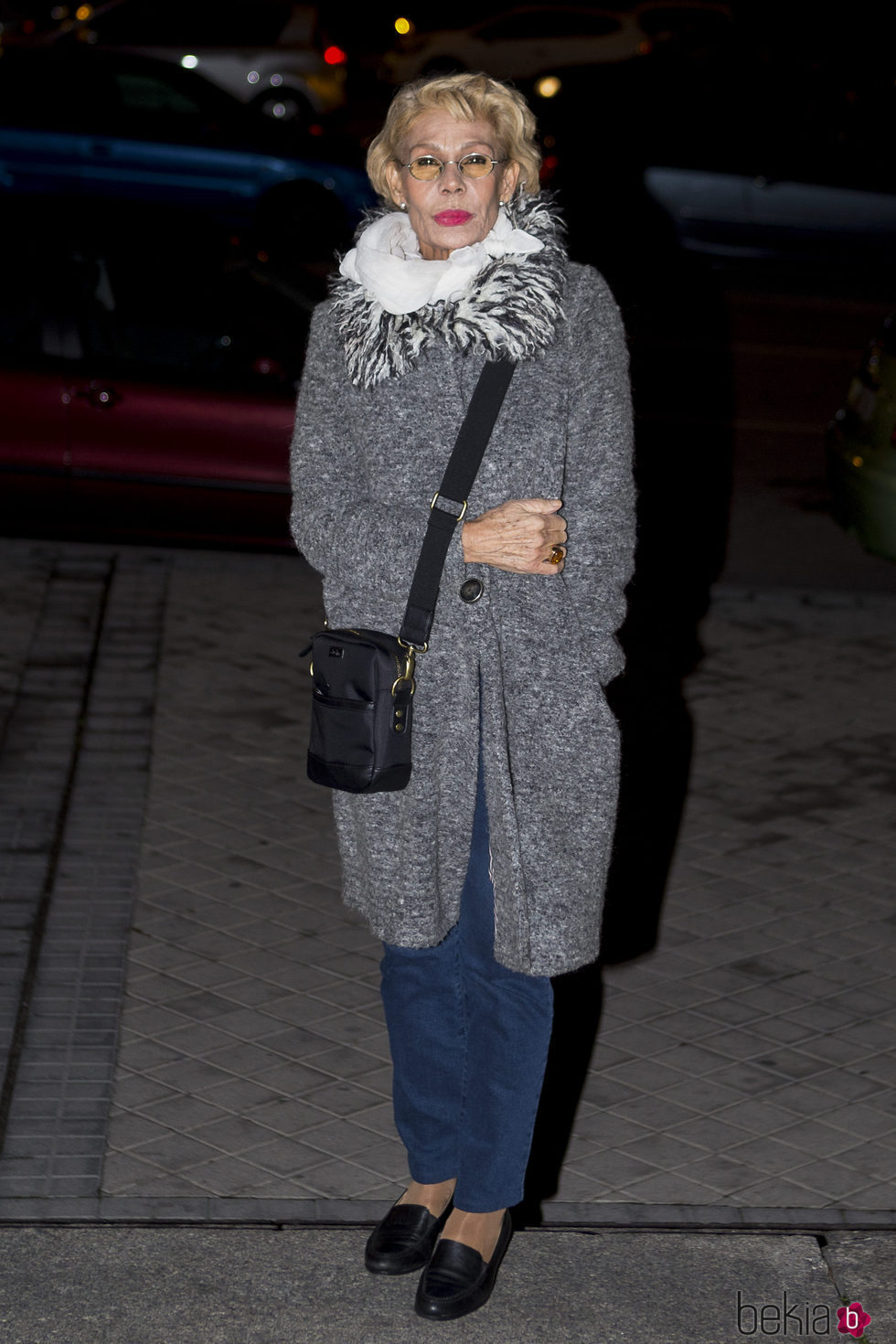 Rosa Valenty en el funeral de Pedro Osinaga