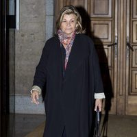 Cari Lapique en el funeral de Pedro Osinaga