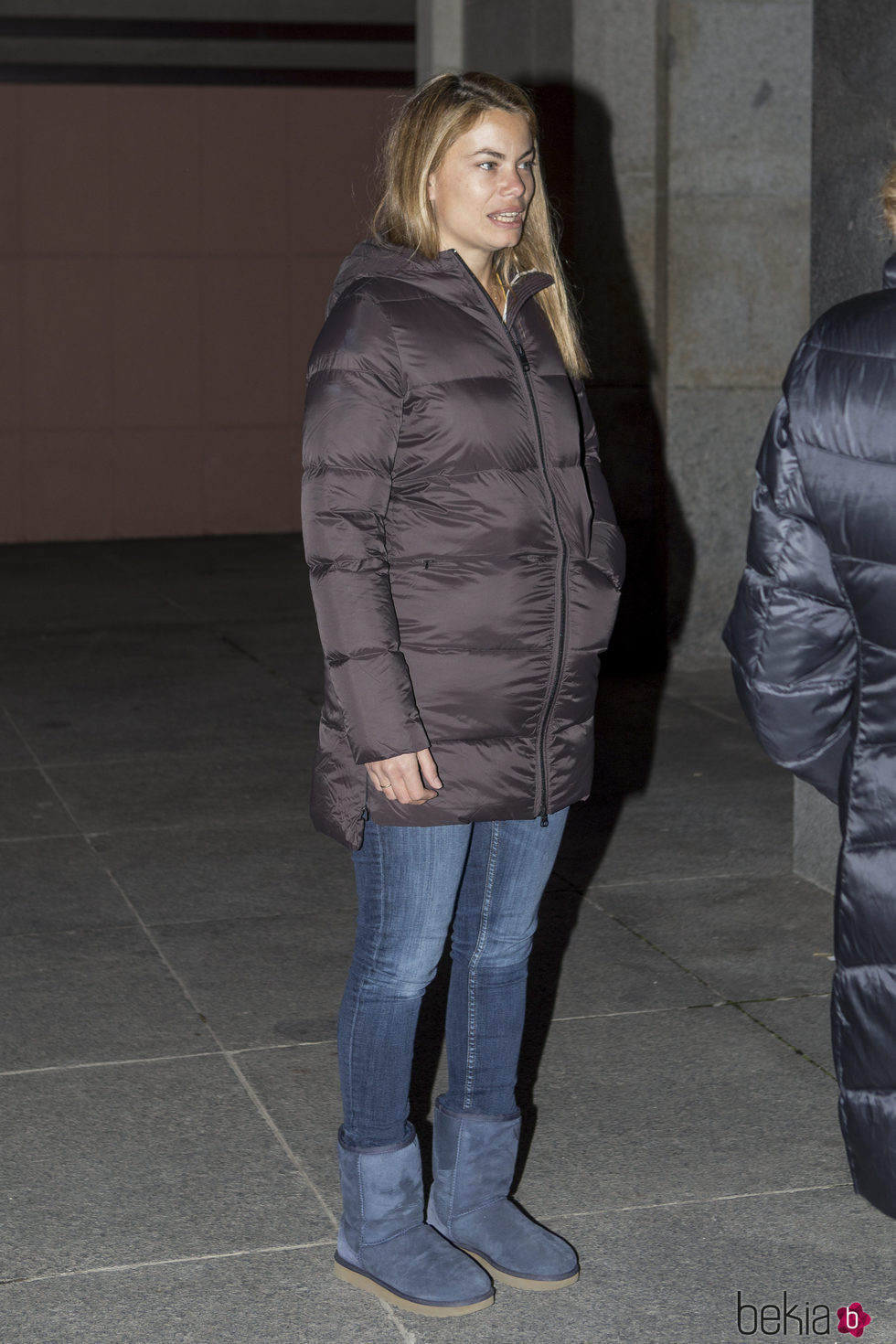 Carla Goyanes en el funeral de Pedro Osinaga