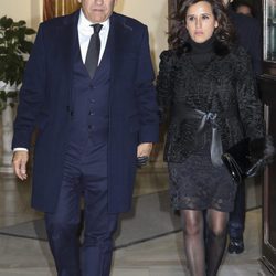 Jaime Martínez-Bordiú y Marta Fernández en el funeral de Carmen Franco