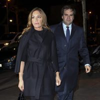 Gema Ruiz y Juan Díaz en el funeral de Carmen Franco