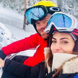 Xabi Alonso y Nagore Aranburu en la sierra de Madrid