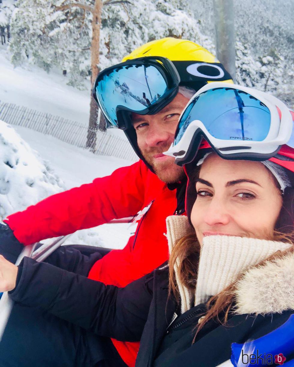 Xabi Alonso y Nagore Aranburu en la sierra de Madrid