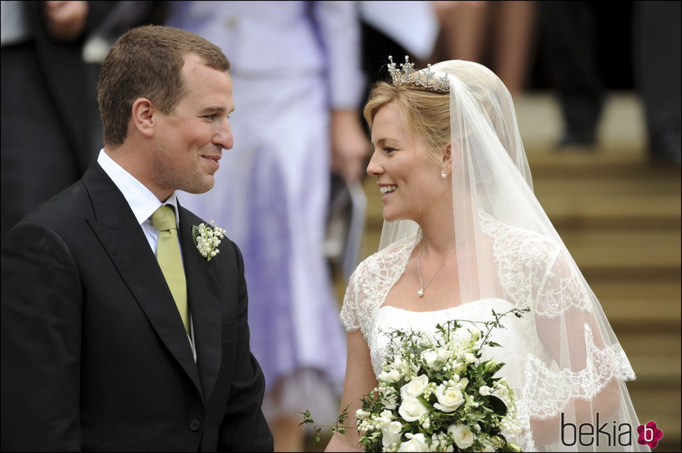 Peter Phillips y Autumn Kelly en su boda