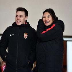 Louis Ducruet y Marie Chevallier, muy sonrientes en un partido de fútbol