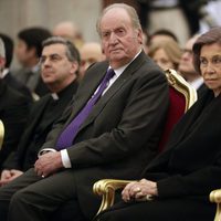 E Rey Juan Carlos y la Reina Sofía en la Basílica de Santa María la Mayor de Roma