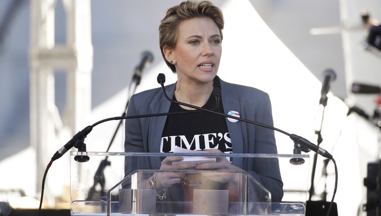 Scarlett Johansson en la Marcha de las Mujeres en Nueva York