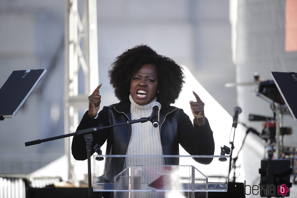 Viola Davis en la Marcha de las Mujeres en Nueva York