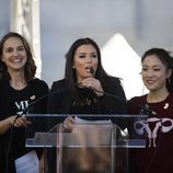 Natalie Portman y Eva Longoria en la Marcha de las Mujeres en Nueva York