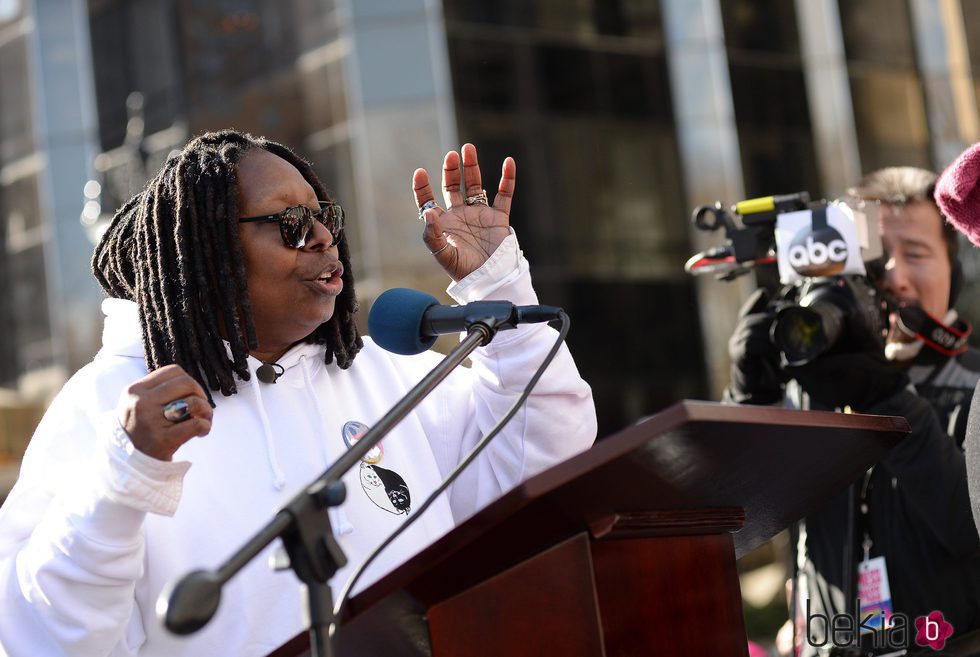 Whoopi Goldberg en la Marcha de las Mujeres de Nueva York