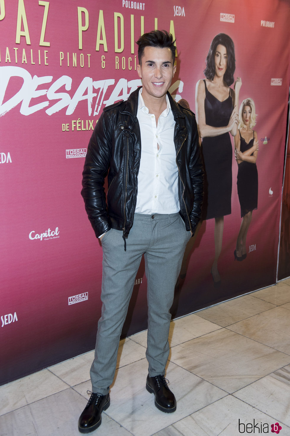 Omar Suárez en el estreno de la obra teatral 'Desatadas'