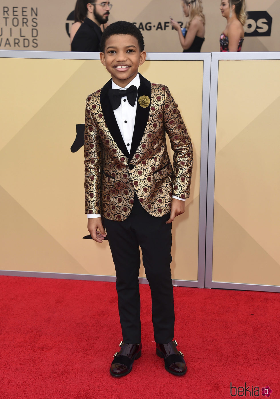 Lonnie Chavis en la alfombra roja de los SAG 2018