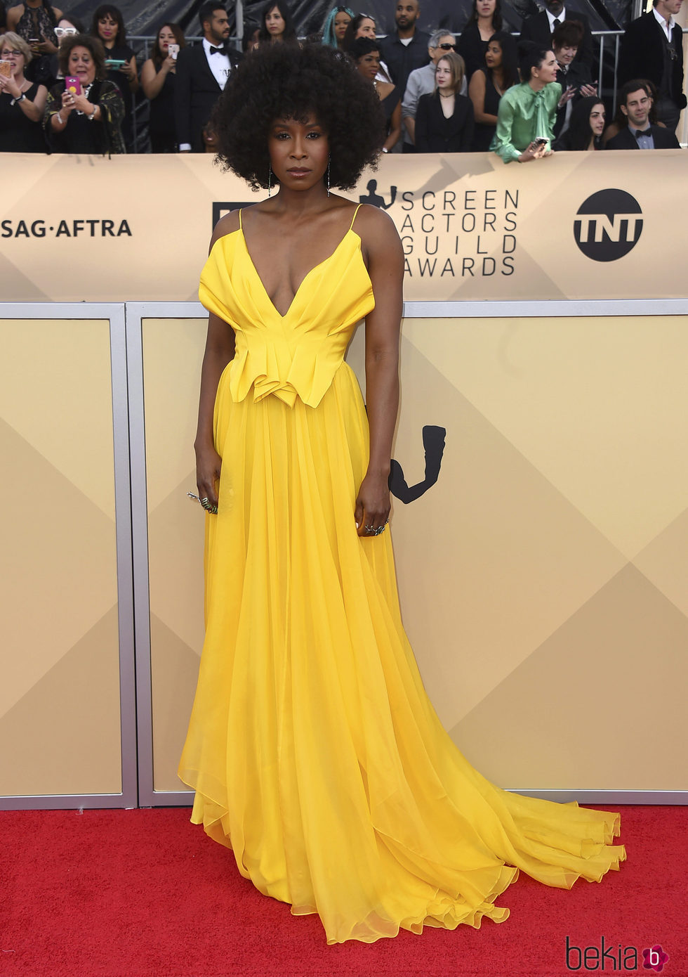 Sydelle Noel en la alfombra roja de los SAG 2018