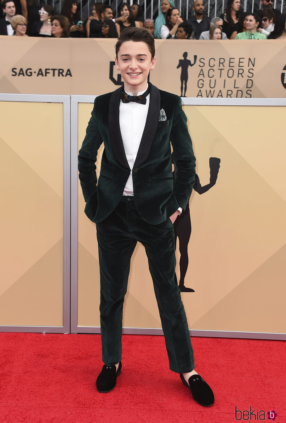 Noah Schnapp en la alfombra roja de los SAG 2018