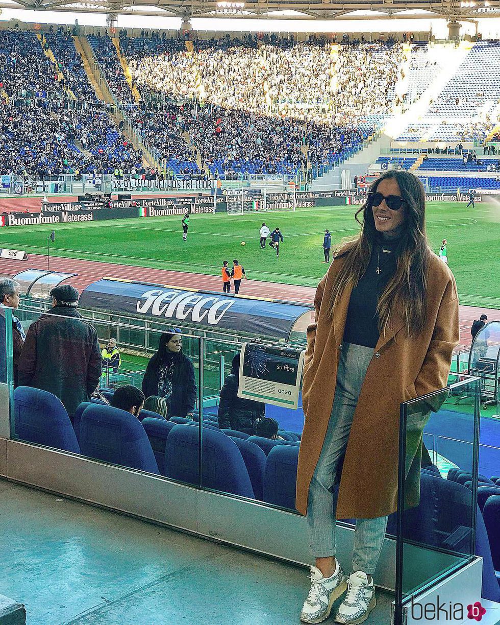 Anabel Pantoja en un partido de la Lazio en Roma