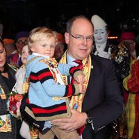 Alberto de Mónaco con su hijo Jacques en el Festival de Circo de Monte-Carlo 2018