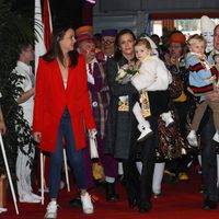 Pauline Ducruet, Estefanía de Mónaco, Gabriella de Mónaco, Alberto de Mónaco, Jacques de Mónaco en el Festival de Circo de Monte-Carlo 2018