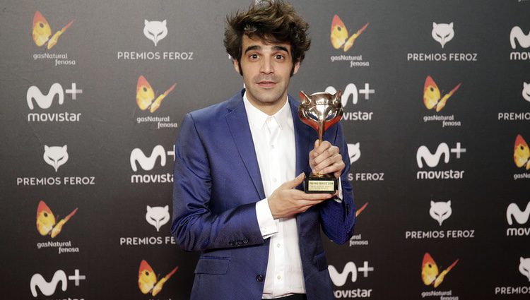 David Verdaguer con su premio Feroz 2018