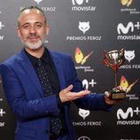 Javier Gutiérrez con su premio Feroz 2018