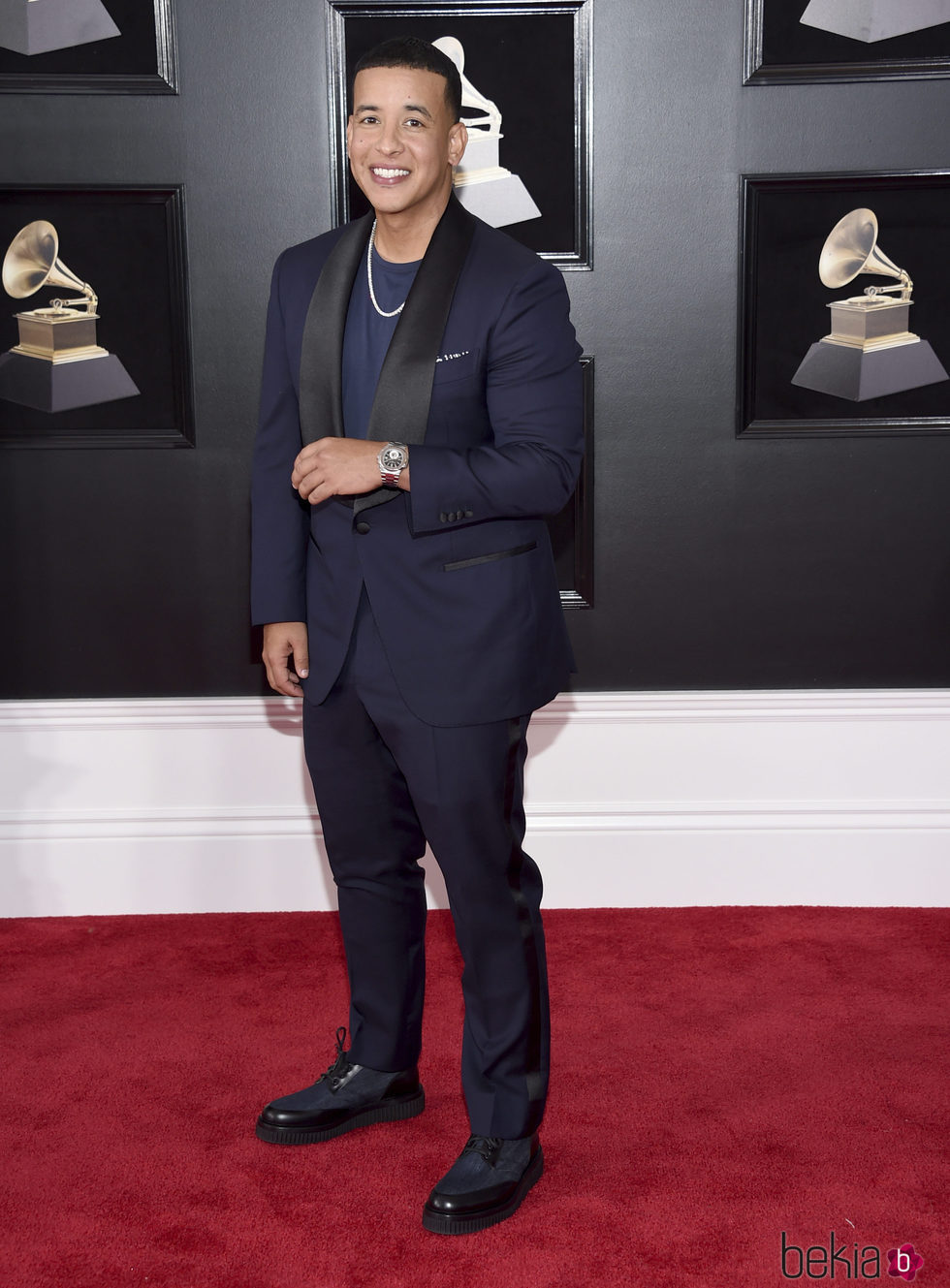 Daddy Yankee en la alfombra roja de los Premios Grammy 2018