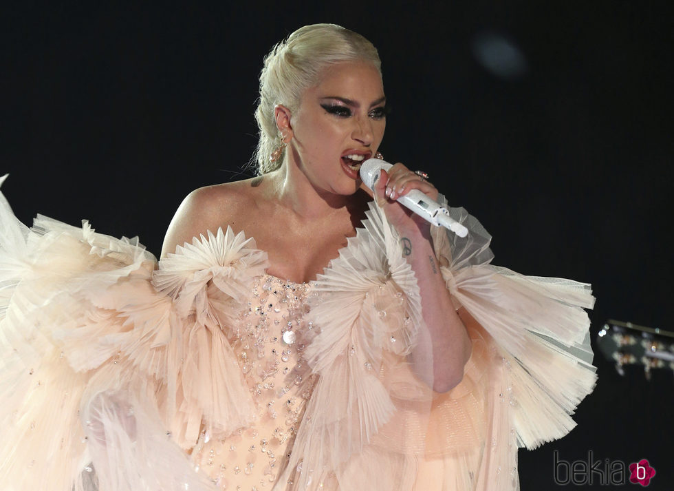 Lady Gaga durante su actuación en los Premios Grammy 2018