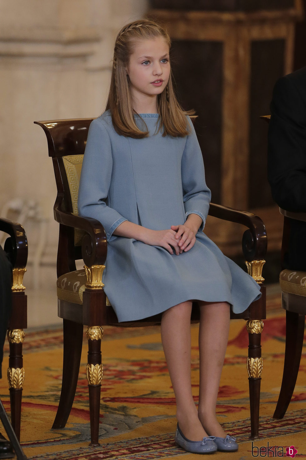 La Princesa Leonor en la ceremonia en la que se le entregó el Toisón de Oro