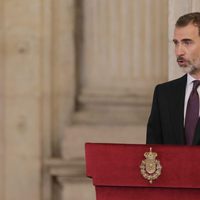 El Rey Felipe da un discurso tras imponer el Toisón de Oro a la Princesa Leonor