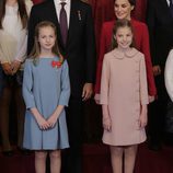 Los Reyes Felipe y Letizia, la Princesa Leonor y la Infanta Sofía en la entrega del Toisón de Oro