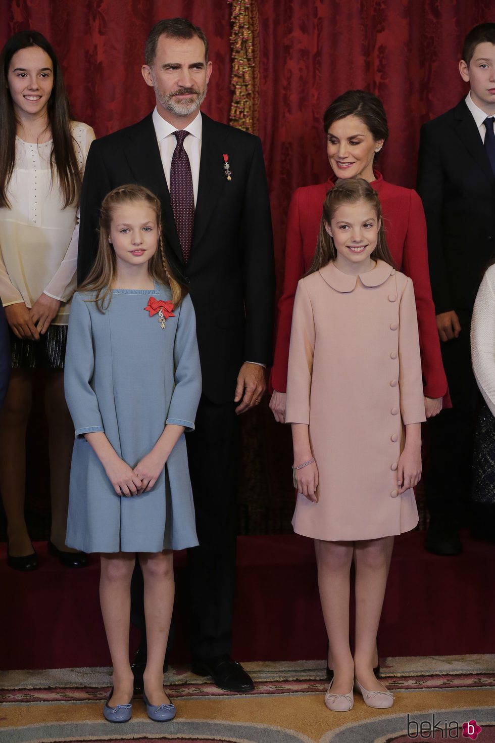 Los Reyes Felipe y Letizia, la Princesa Leonor y la Infanta Sofía en la entrega del Toisón de Oro