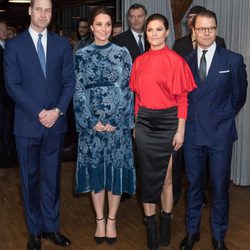 Los Duques de Cambridge con Victoria y Daniel de Suecia en Fotografiska