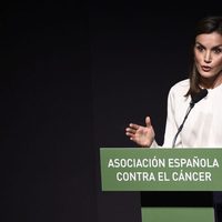 La Reina Letizia dando un discurso en el VII Foro contra el Cáncer 'Por un enfoque integral'