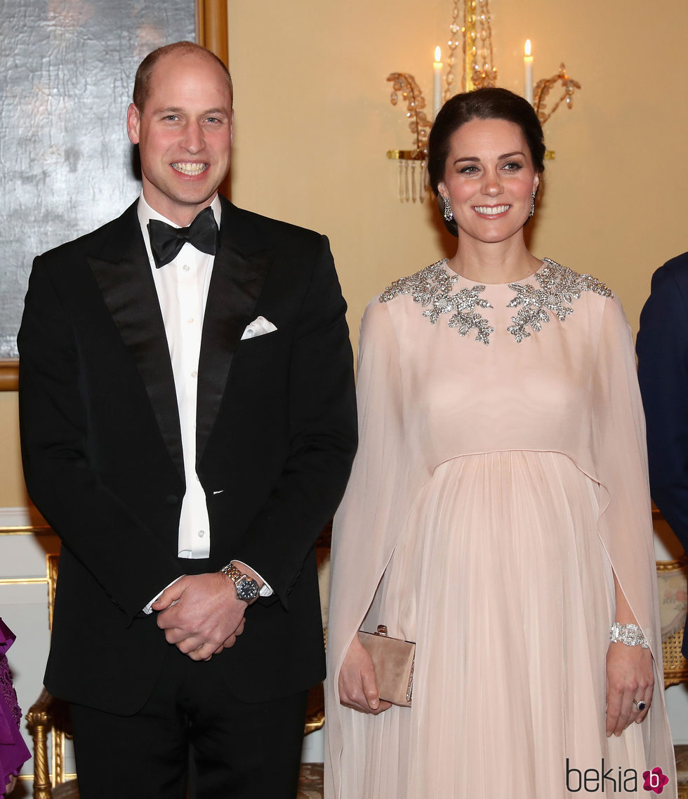 El Príncipe Guillermo y Kate Middleton en la cena de gala en su honor en Oslo