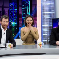 Pablo Motos, Chenoa y Carlos Latre en 'El Hormiguero'