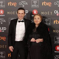 Gustavo y Julia Salmerón en la alfombra roja de los Premios Goya 2018