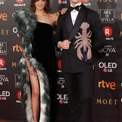 Macarena Gómez y Aldo Comas en la alfombra roja de los Premios Goya 2018