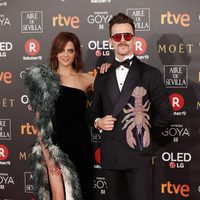 Macarena Gómez y Aldo Comas en la alfombra roja de los Premios Goya 2018