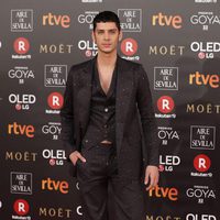 Eduardo Casanova en la alfombra roja de los Premios Goya 2018